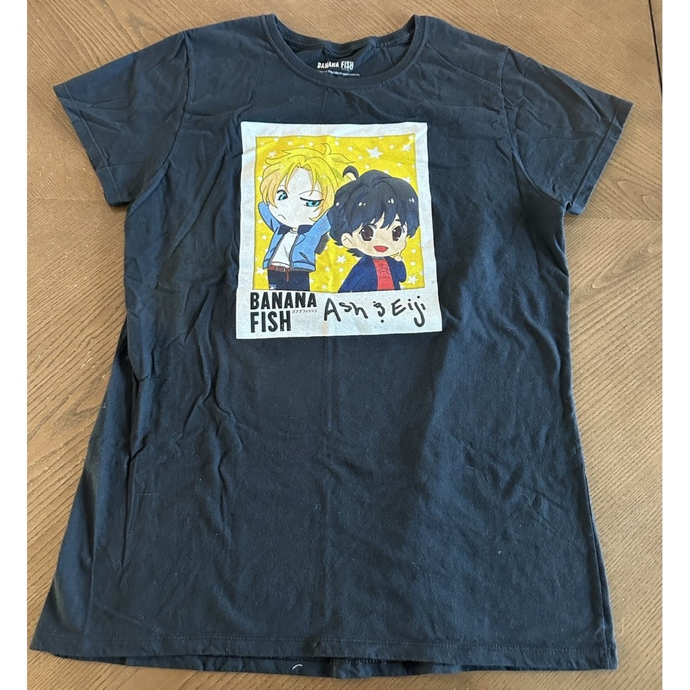Banana Fish Ash & Eiji Polaroid Anime Cartoon T Shirt Size XXL Runs Small 20x29"